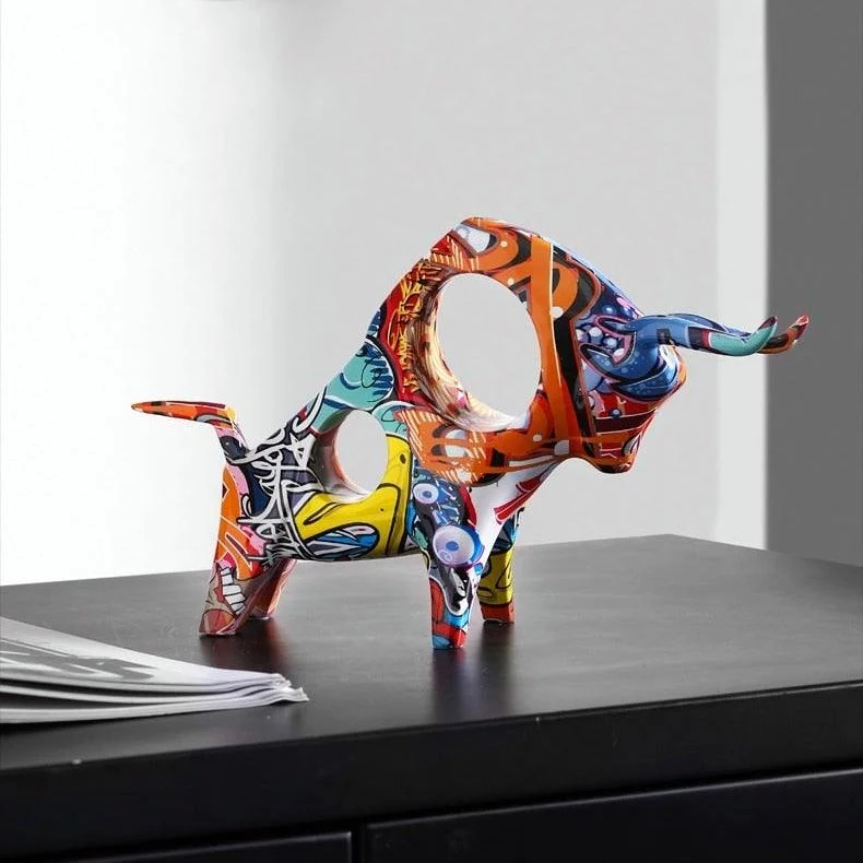 StreetGraffitiBullSculptures-Homeko5 Street Graffiti Bull Sculptures - Homeko