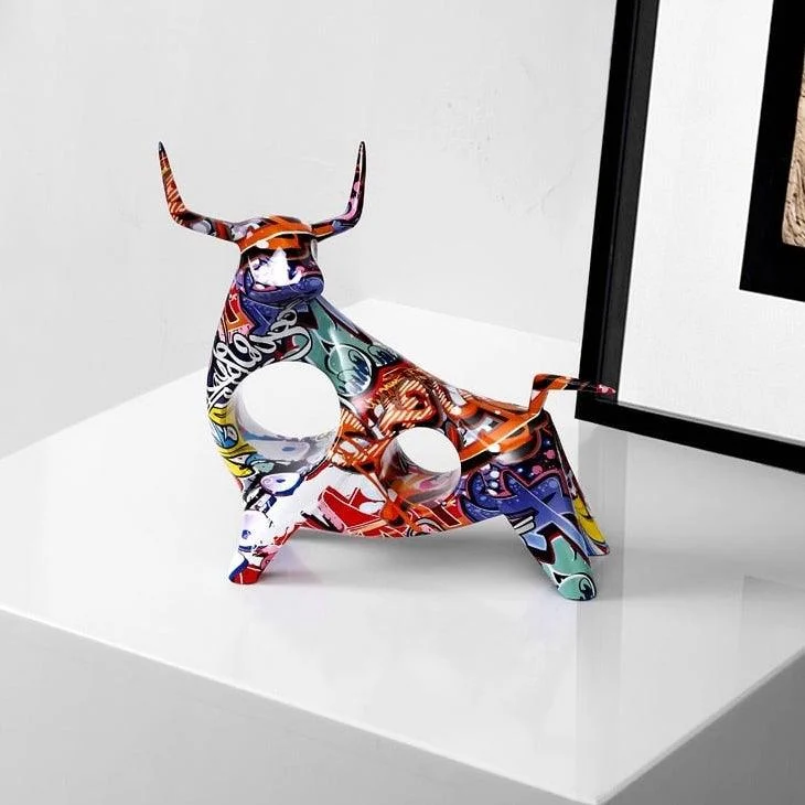 StreetGraffitiBullSculptures-Homeko8 Street Graffiti Bull Sculptures - Homeko