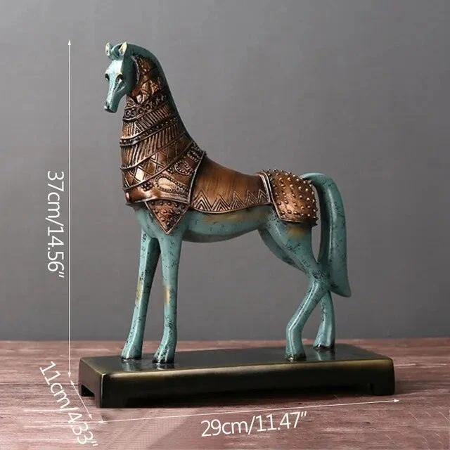 StrongHorseStatueGlazedCeramicsWarhorseRetroSculpturesandStatuesDecorationsGift-Homeko1 Strong Horse Statue Glazed Ceramics Warhorse Retro Sculptures and Statues Decorations Gift - Homeko