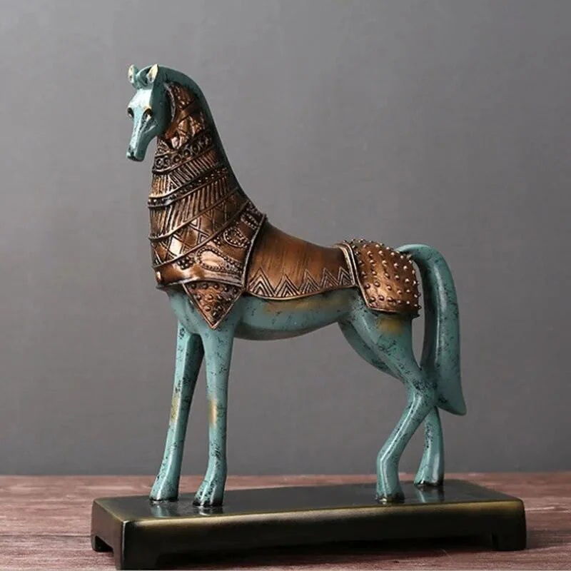 StrongHorseStatueGlazedCeramicsWarhorseRetroSculpturesandStatuesDecorationsGift-Homeko2 Strong Horse Statue Glazed Ceramics Warhorse Retro Sculptures and Statues Decorations Gift - Homeko