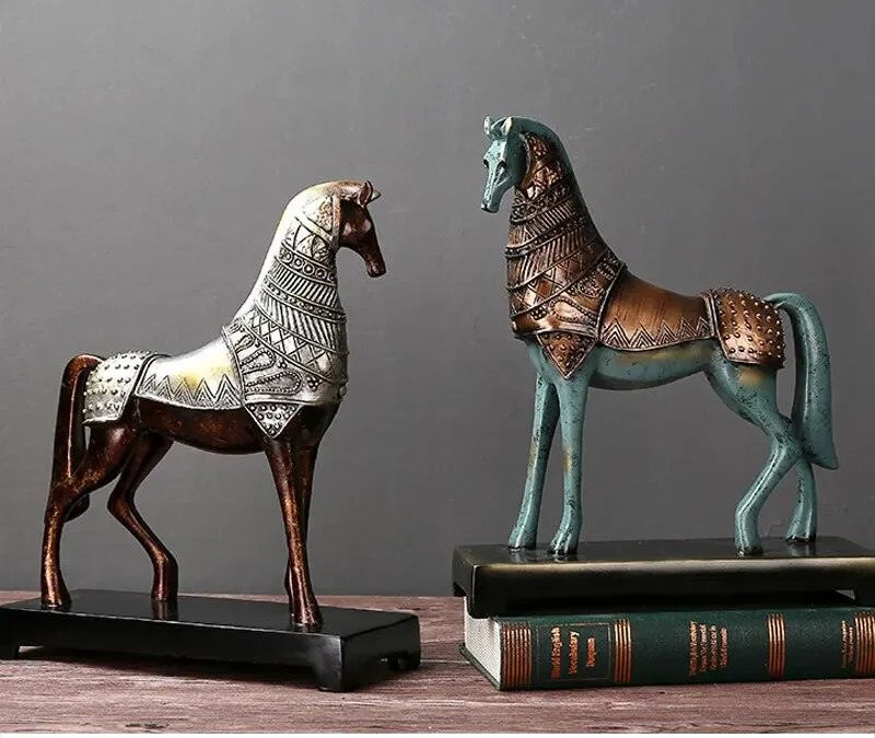 StrongHorseStatueGlazedCeramicsWarhorseRetroSculpturesandStatuesDecorationsGift-Homeko6 Strong Horse Statue Glazed Ceramics Warhorse Retro Sculptures and Statues Decorations Gift - Homeko