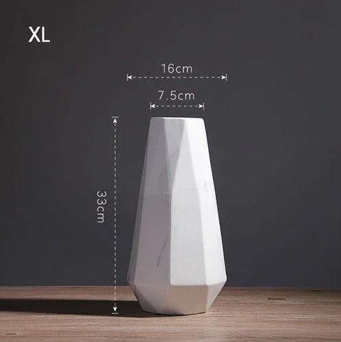 Stunning Marble Geometric Flower Vase Adorn Your Space In Style 7