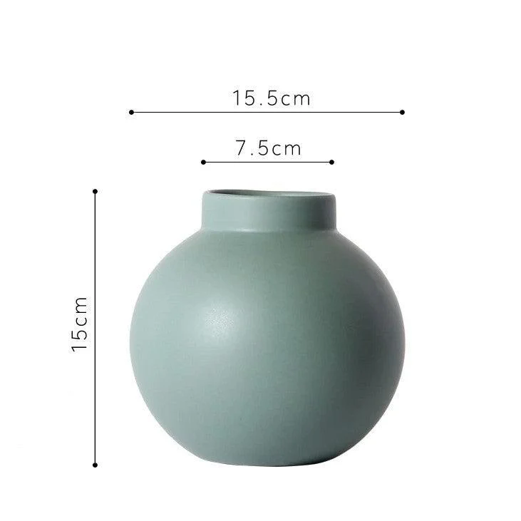 Stylish-Matt-Spherical-Ceramic-Flower-Vase-Elevate-Your-Home-Decor-0 Stylish Matt Spherical Ceramic Flower Vase Elevate Your Home Decor 0