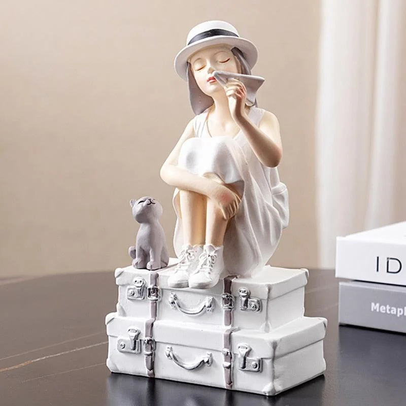 SummerTravelGirlsFigurine-Homeko5 Summer Travel Girls Figurine - Homeko