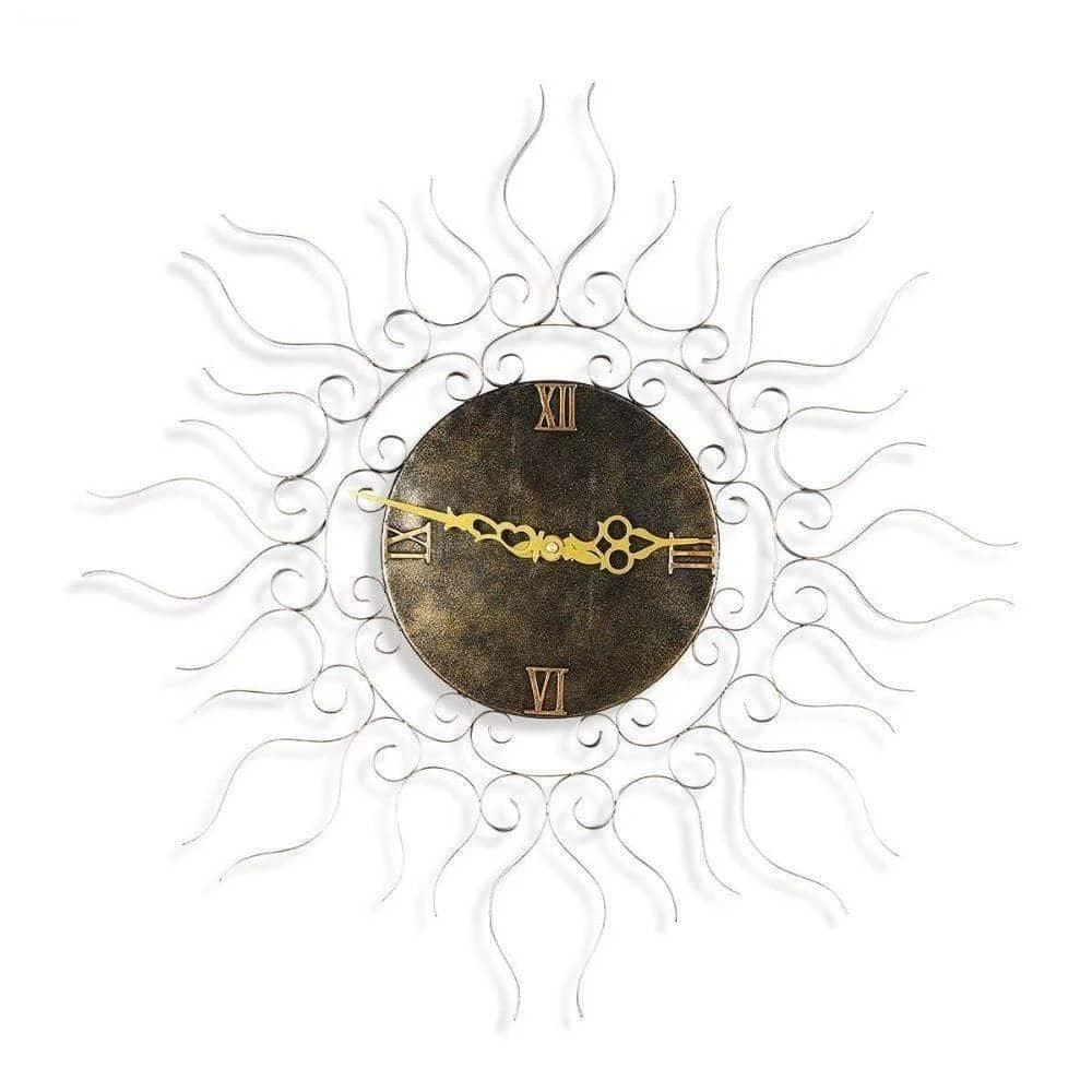Sun Shaped Retro Wall Clock Fun And Stylish Home Decor 2