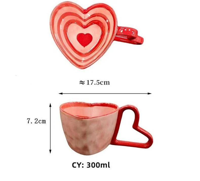 SweetCeramicHeartShapedMug_1 Sweet Ceramic Heart Shaped Mug - ISTANBULLU LTD