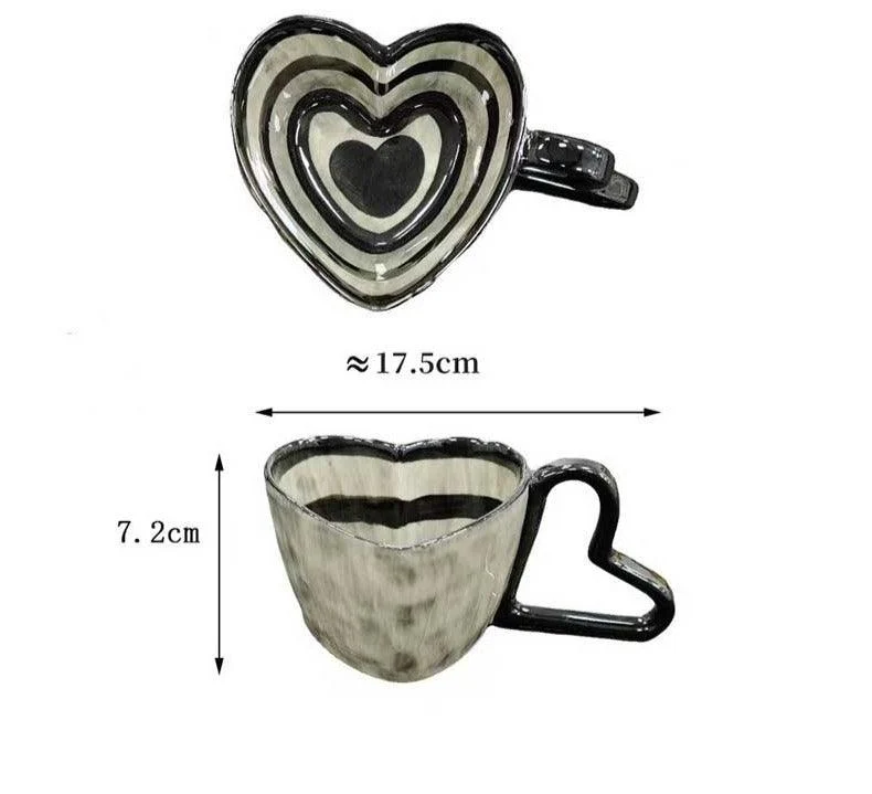 SweetCeramicHeartShapedMug_2 Sweet Ceramic Heart Shaped Mug - ISTANBULLU LTD