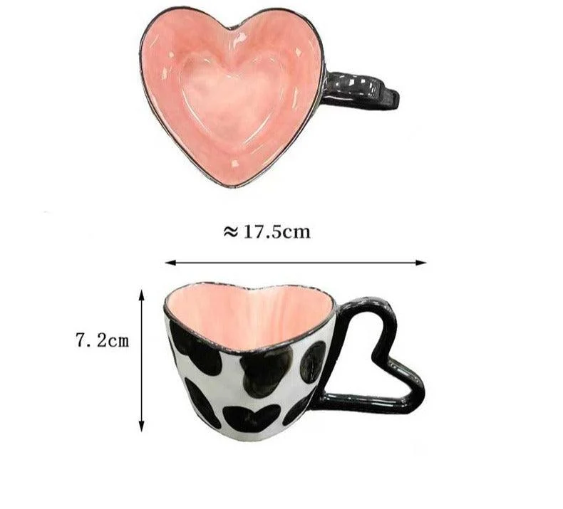 SweetCeramicHeartShapedMug_3 Sweet Ceramic Heart Shaped Mug - ISTANBULLU LTD