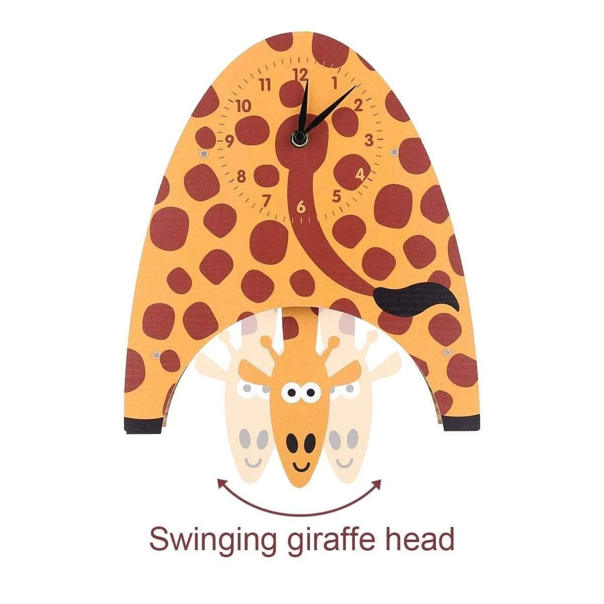 Swinging Giraffe Kids Bedroom Wall Clocks Fun And Whimsical Decor 16