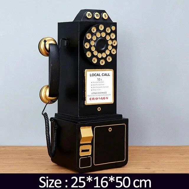 TelephoneModelVintageMetalOrnamentEuropeanPhotoPropsSculpturesandStatues-Homeko11 Telephone Model Vintage Metal Ornament European Photo Props Sculptures and Statues - Homeko