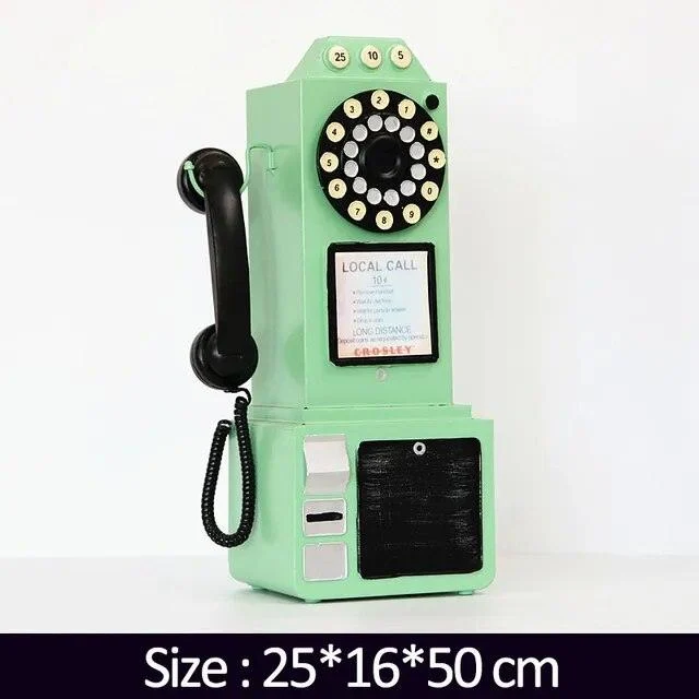TelephoneModelVintageMetalOrnamentEuropeanPhotoPropsSculpturesandStatues-Homeko8 Telephone Model Vintage Metal Ornament European Photo Props Sculptures and Statues - Homeko