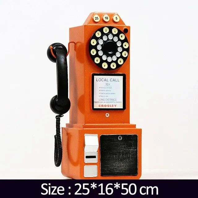 TelephoneModelVintageMetalOrnamentEuropeanPhotoPropsSculpturesandStatues-Homeko9 Telephone Model Vintage Metal Ornament European Photo Props Sculptures and Statues - Homeko