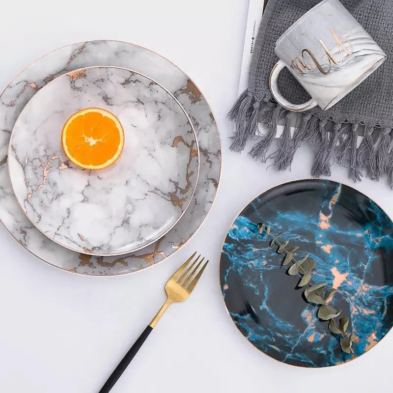 The-latest-design-luxury-marble-dinnerware-fine The Latest Design Luxury Marble Dinnerware Fine