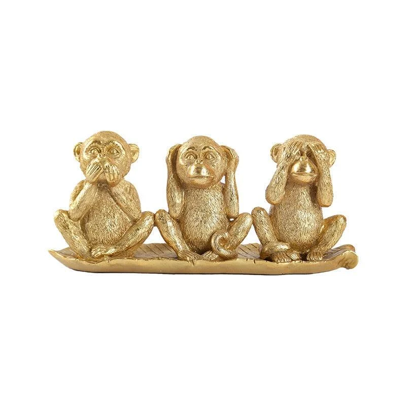 ThreeWiseGoldenMonkeys-Homeko8 Three Wise Golden Monkeys - Homeko