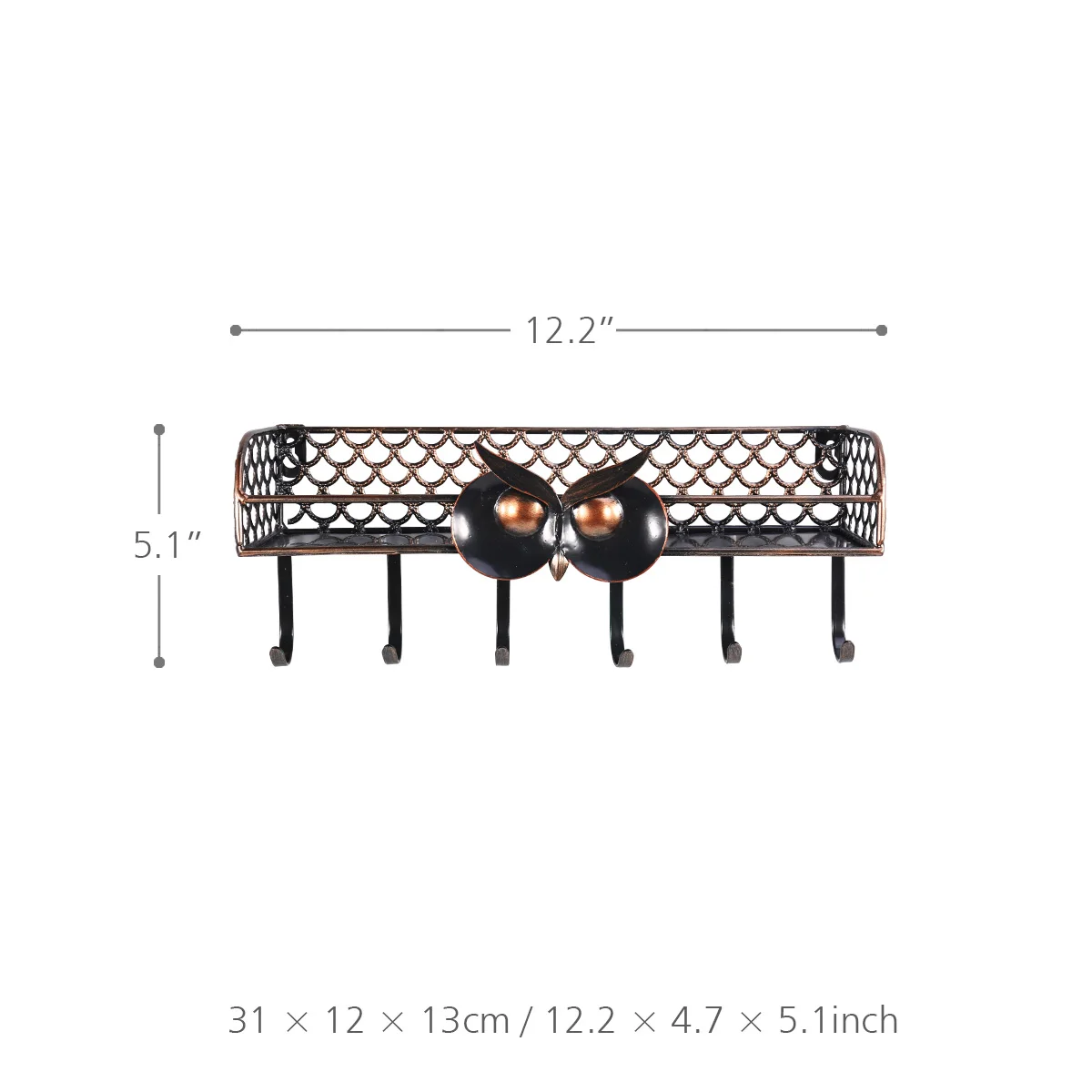Owl Key Holder Hook Wall Shelves