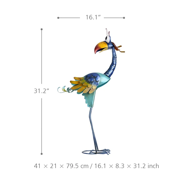 Cartoon Garden Toucan Outdoor Decor