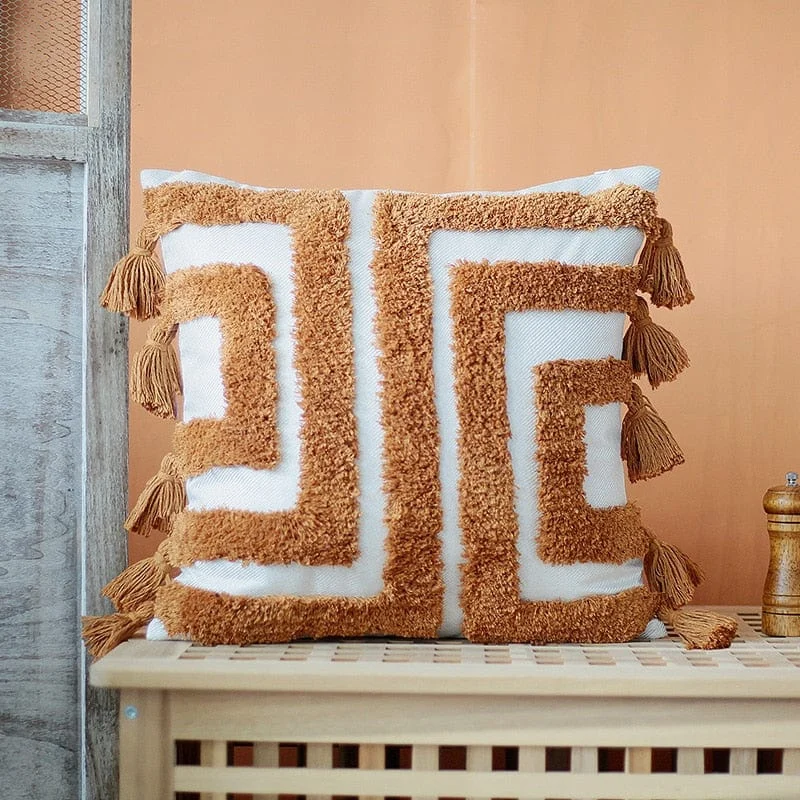 Tribal Cushion Cover Brown Home Decoration Pillow Cover 30x50cm 45x45cm Tufted Geometric For Sofa Bed Chair F9fe3a9c 42a9 4412 890b 20b5cbb5dc9c