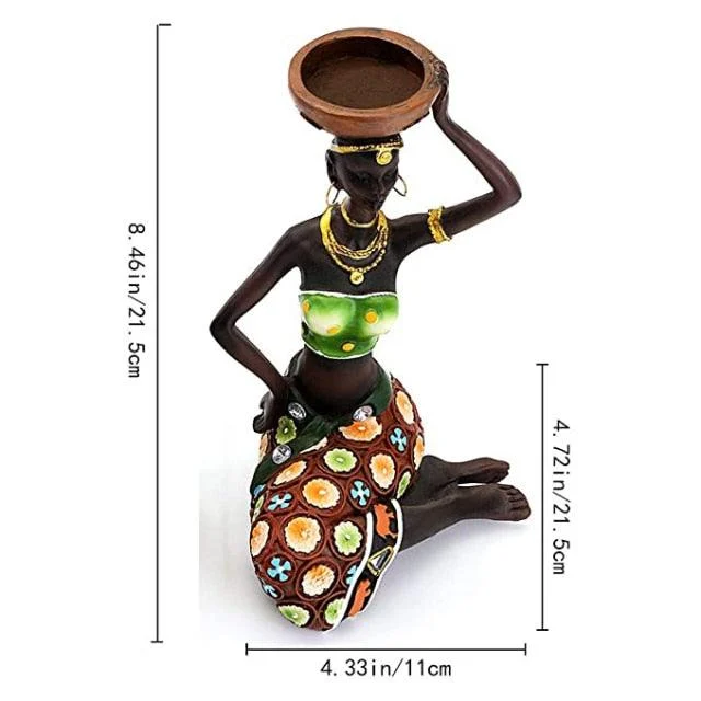 Tribal African Candle Holder - Homeko