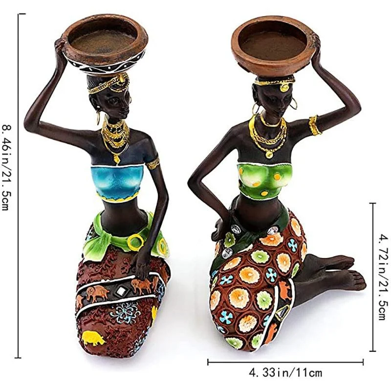 TribalAfricanCandleHolder-Homeko13 Tribal African Candle Holder - Homeko