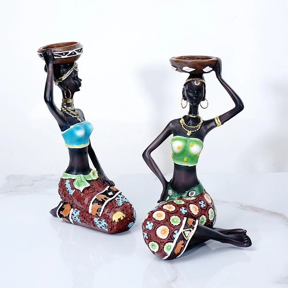 TribalAfricanCandleHolder-Homeko4 Tribal African Candle Holder - Homeko