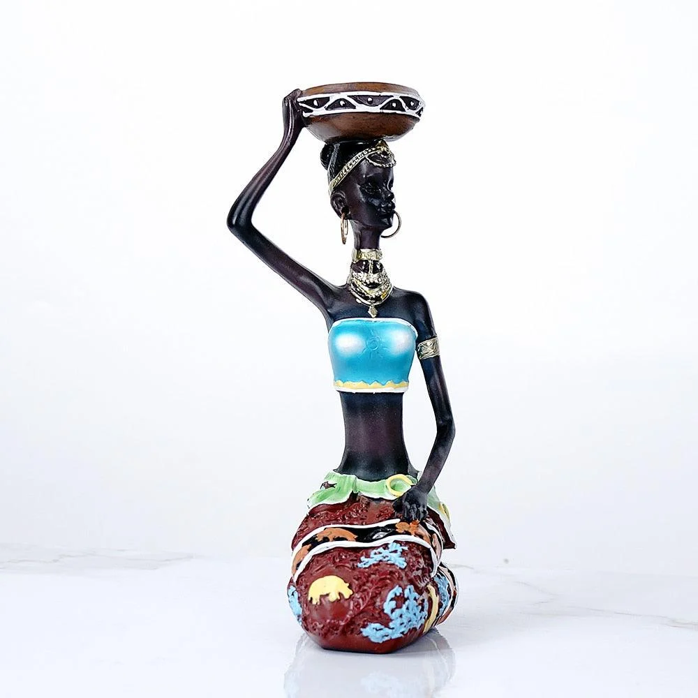 TribalAfricanCandleHolder-Homeko6 Tribal African Candle Holder - Homeko