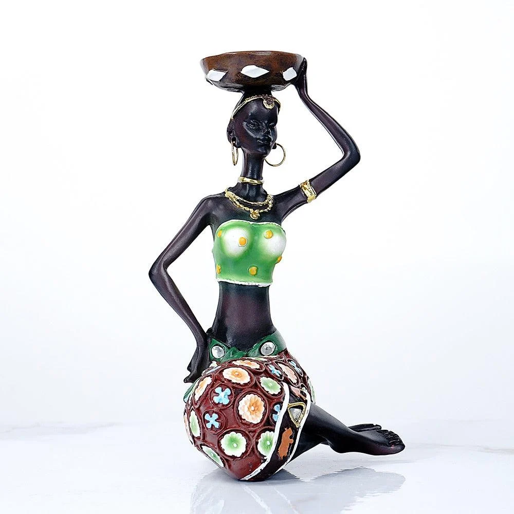 TribalAfricanCandleHolder-Homeko7 Tribal African Candle Holder - Homeko