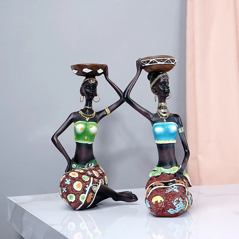 TribalAfricanCandleHolder-Homeko8 Tribal African Candle Holder - Homeko