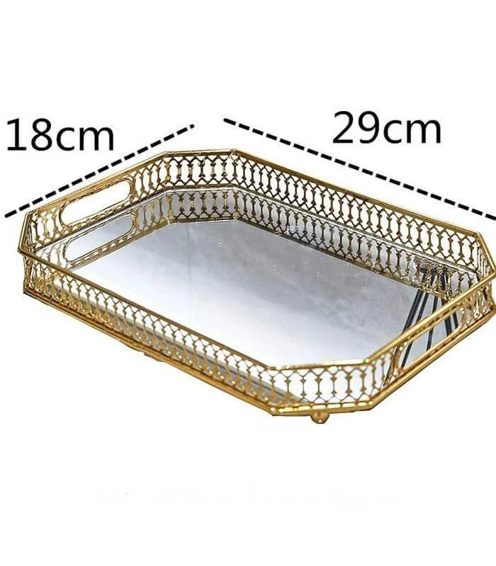 Vintage-European-Mirror-Glass-Metal-Storage-Tray-Gold-Rectangle-round-Fruit-Plate-Desktop-Small-Items-Jewelry_1 Vintage European Mirror Glass Metal Storage Tray Gold Rectangle Round Fruit Plate Desktop Small Items Jewelry 1