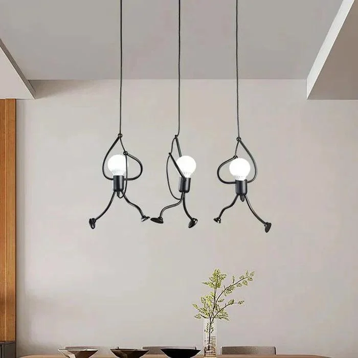 Vintage Ijzeren Kleine Man Moderne Kunst Kroonluchter Led Plafondlamp Huis Woonkamer Kinderen Slaapkamer Decor Zwart E27.jpg 700x 5747295e 7edc 42f1 8352 E3e56c5de818