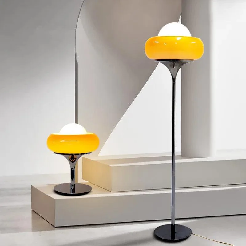 Vintage-Oranje-Floor-Light-Woonkamer-Glas-Schaduw-Hoek-Vloer-Lamp-Home-Decor-Led-Verlichting-Slaapkamer-Stand Vintage Oranje Floor Light Woonkamer Glas Schaduw Hoek Vloer Lamp Home Decor Led Verlichting Slaapkamer Stand