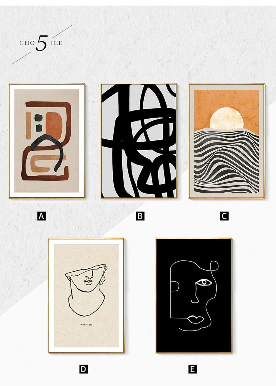 VintageAbstractFace-Homeko4 Vintage Abstract Face - Homeko