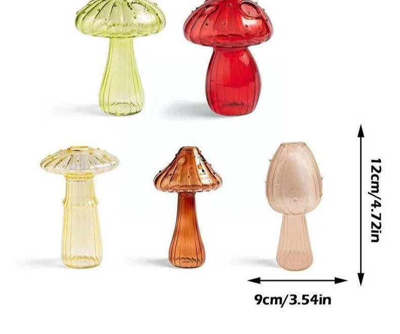 VintageBlownGlassMushroomVase_6 Vintage Blown Glass Mushroom Vase - ISTANBULLU LTD