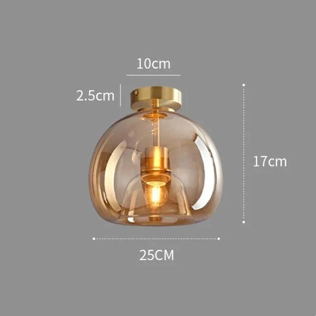 VintageBubbleGlassFlushMountCeilingLight-Homdiy Vintagebubbleglassflushmountceilinglight Homdiy