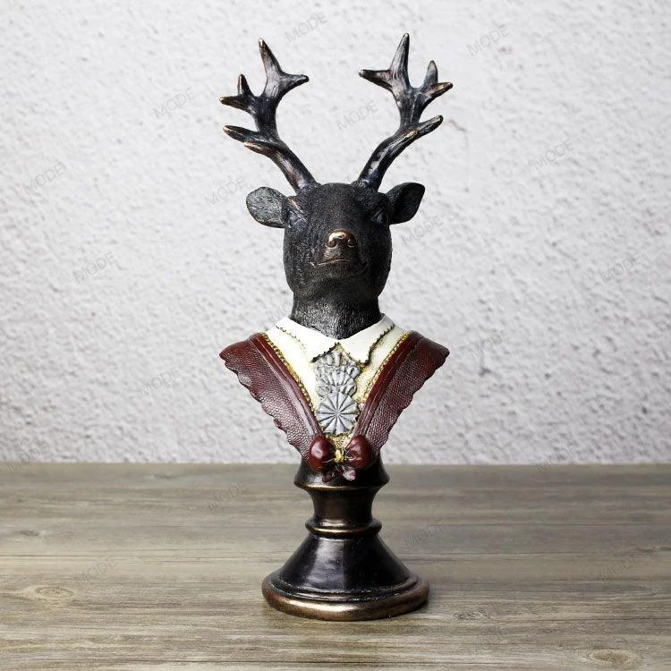 VintageCatDeerSculpturesandStatuesResinStatuedecorationcrafts-Homeko3 Vintage Cat Deer Sculptures and Statues Resin Statue decoration crafts - Homeko