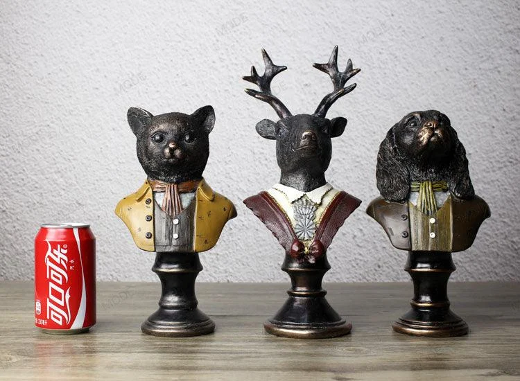 VintageCatDeerSculpturesandStatuesResinStatuedecorationcrafts-Homeko5 Vintage Cat Deer Sculptures and Statues Resin Statue decoration crafts - Homeko