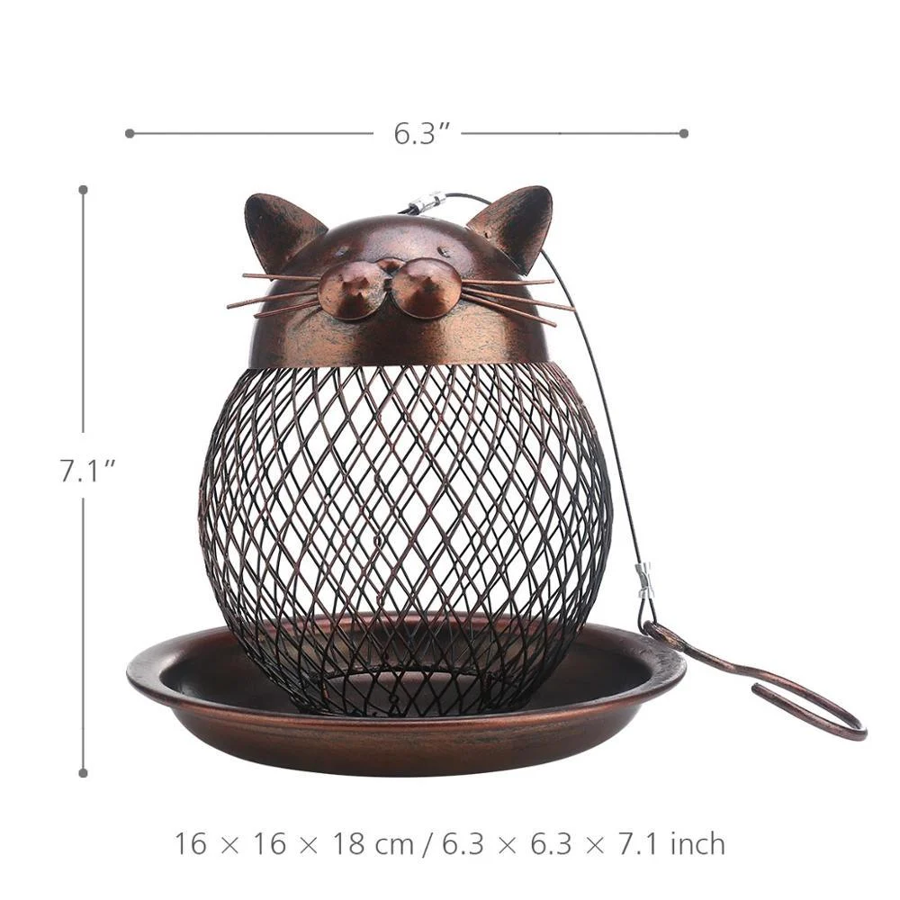 VintageCatShapedBirdFeeder-Homeko5 Vintage Cat Shaped Bird Feeder - Homeko