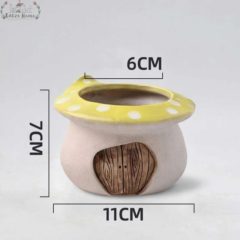 VintageCeramicMushroomPlanterPot_10 Vintage Ceramic Mushroom Planter Pot - ISTANBULLU LTD