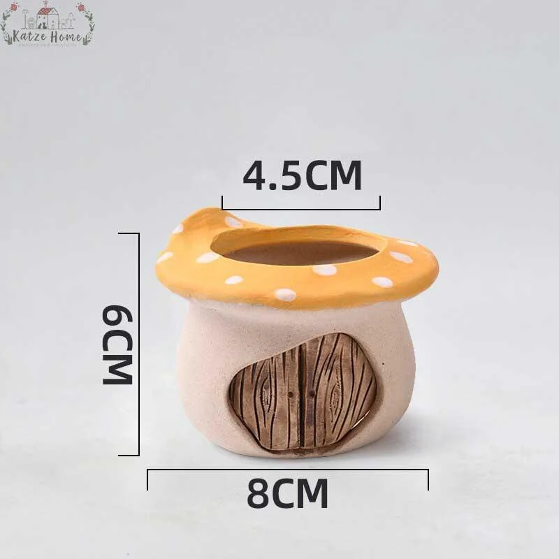 VintageCeramicMushroomPlanterPot_4 Vintage Ceramic Mushroom Planter Pot - ISTANBULLU LTD