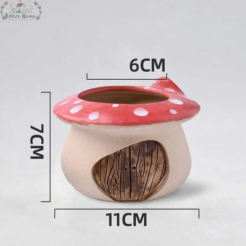 VintageCeramicMushroomPlanterPot_5 Vintage Ceramic Mushroom Planter Pot - ISTANBULLU LTD