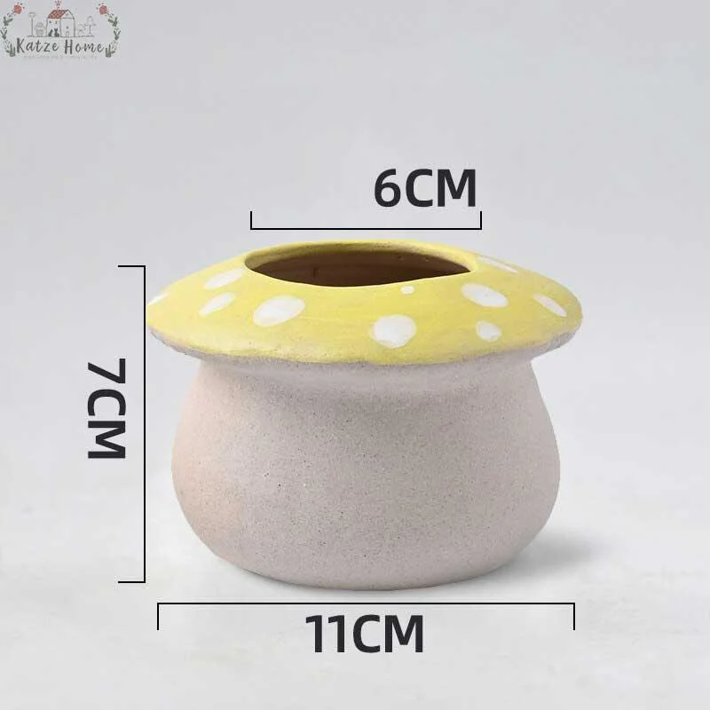VintageCeramicMushroomPlanterPot_6 Vintage Ceramic Mushroom Planter Pot - ISTANBULLU LTD