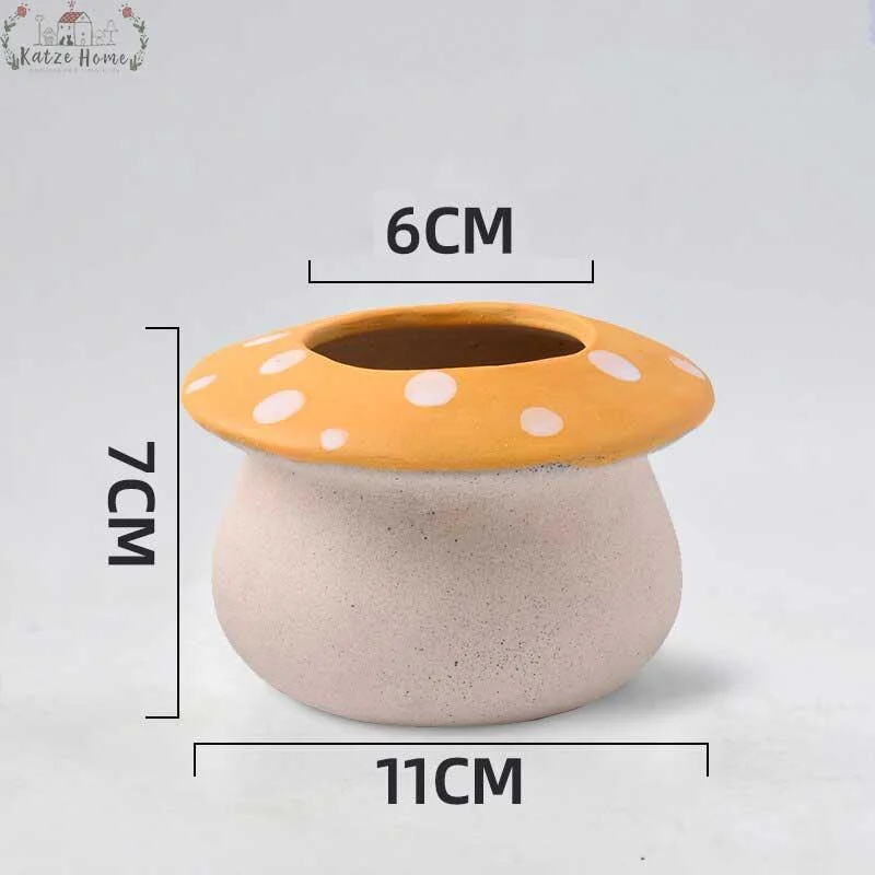 VintageCeramicMushroomPlanterPot_9 Vintage Ceramic Mushroom Planter Pot - ISTANBULLU LTD