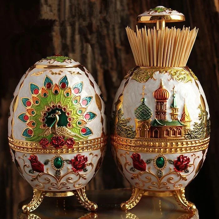 Vintage Faberge Egg Toothpick Holders - Homeko