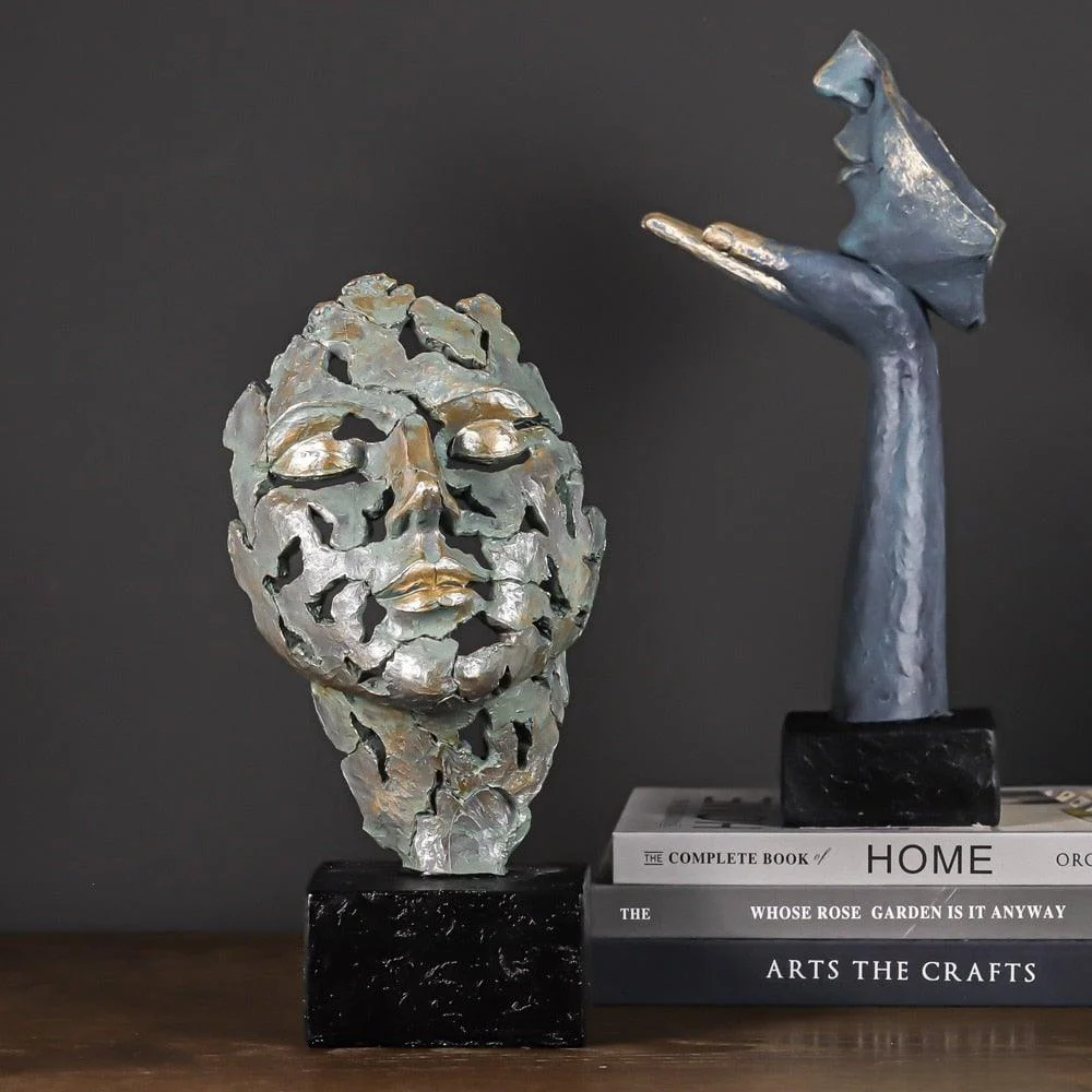 Vintage Face Art Sculptures - Homeko