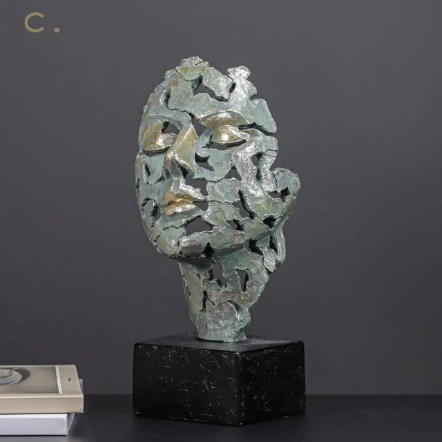 VintageFaceArtSculptures-Homeko9 Vintage Face Art Sculptures - Homeko