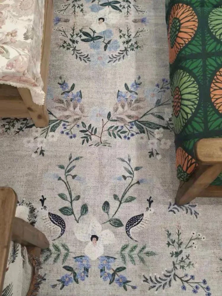 VintageFlowerPinkGreenArtRugCarpetLuxuryDecorBedroom-Homeko1 Vintage Flower Pink Green Art Rug Carpet Luxury Decor Bedroom - Homeko
