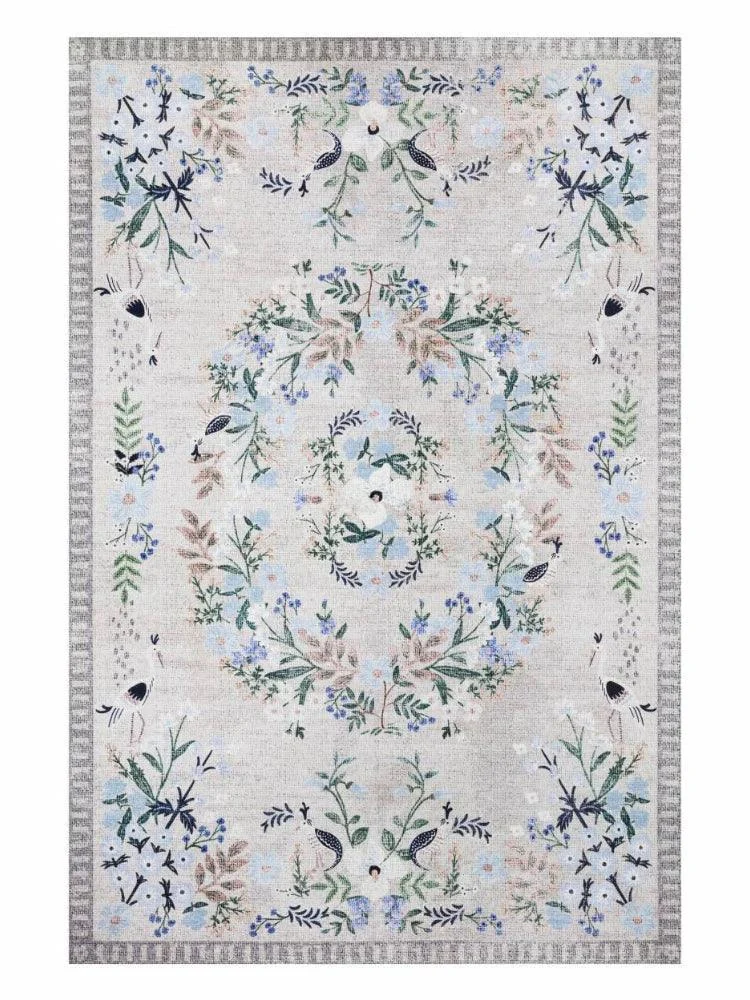 VintageFlowerPinkGreenArtRugCarpetLuxuryDecorBedroom-Homeko5 Vintage Flower Pink Green Art Rug Carpet Luxury Decor Bedroom - Homeko