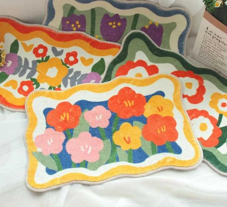 Vintage Fluffy Floral Runner Rug - ISTANBULLU LTD
