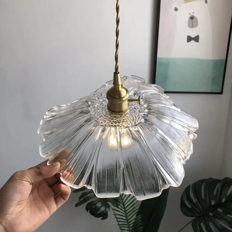 VintageIndustrialGlassHibiscusFlowerPendantLight4 Vintage Industrial Glass Hibiscus Flower Pendant Light - ISTANBULLU LTD