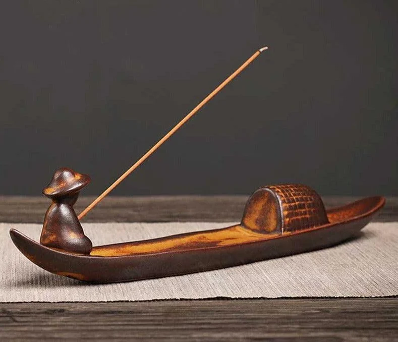 Vintage Old Time Fisherman Incense Burner - ISTANBULLU LTD
