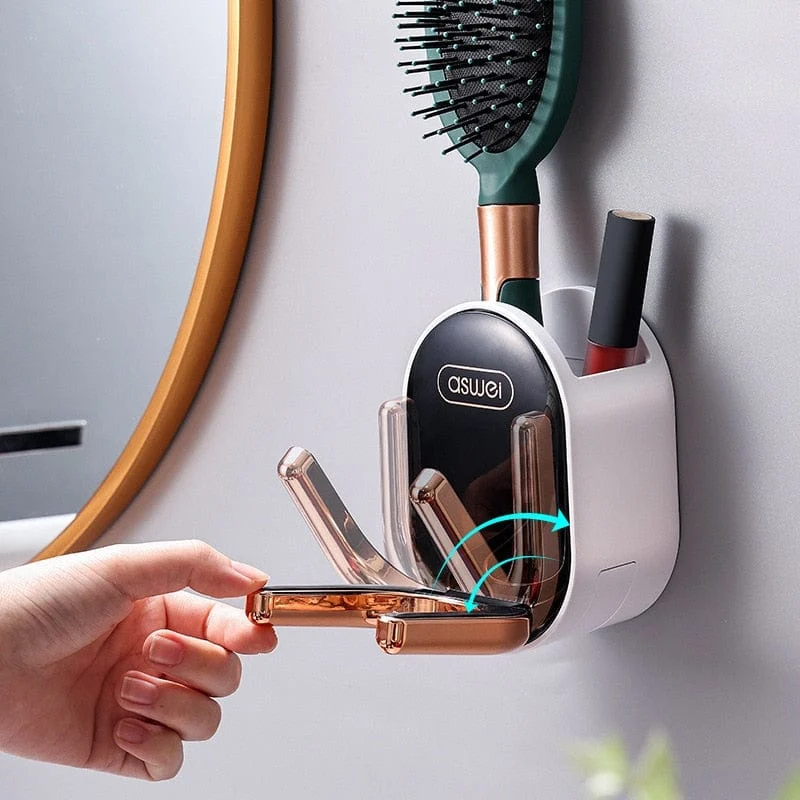 Wall Mounted Hair Dryer Holder Foldable Bathroom Wall Organizer Storage Holder Home Hair Brush Storage Bracket 11a7a026 4fe0 4a64 Bff2 4bff566386a3